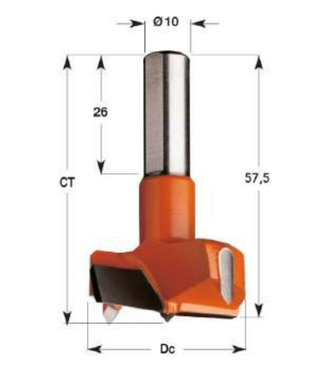 BROCA PARA MINIFIX DOBRADIÇAS 18X57MM 