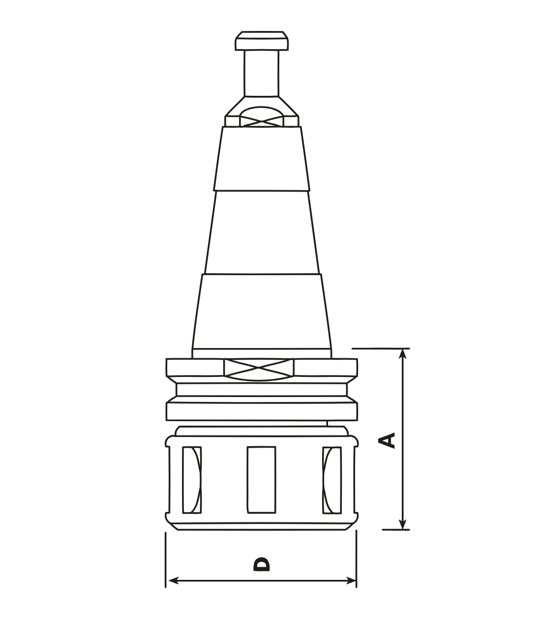 PORTA-PINÇAS TIPO ISO 30 ER32