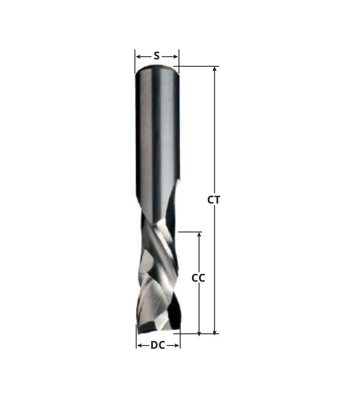 FRESA HELICOIDAL LISA Z2 UP & DOWN D.12,7